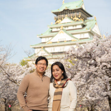 Cherry blossoms, sakura in Osaka, Kyoto, for this spring