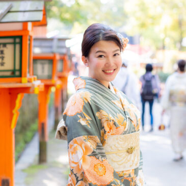 Happy to have tourists with kimono for photo sessions in Kyoto, Osaka, Nara.